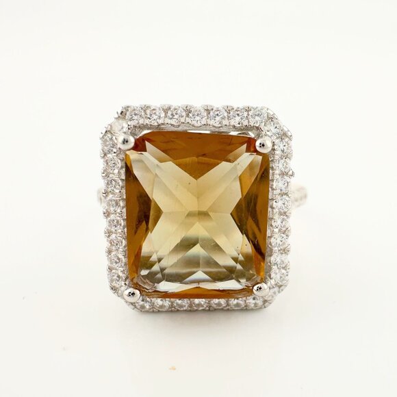 Elegant Emerald Cut Lab Created Sultanite Ring - Beautiful Detailing!  Size 6 - Picture 3 of 16